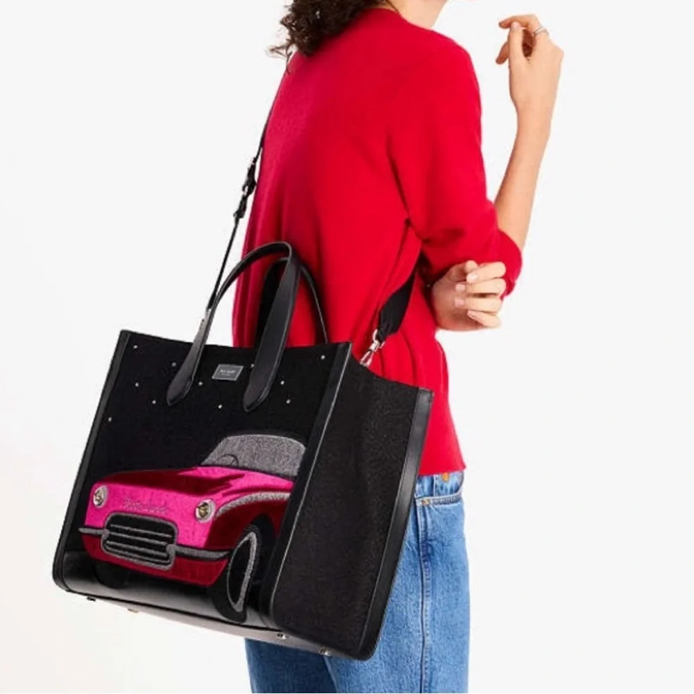 🥳HOST PICK!🥳 kate spade NWT! $498 MSRP Manhattan Car Embellished Large Tote - Picture 8 of 10